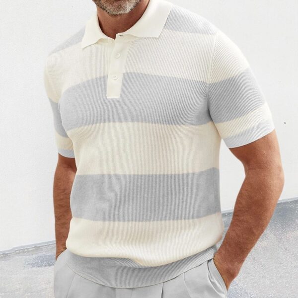 Mens Clothing Summer Fashion Lapel Sweater Short Sleeve Men Clothing Men Wears - Image 6