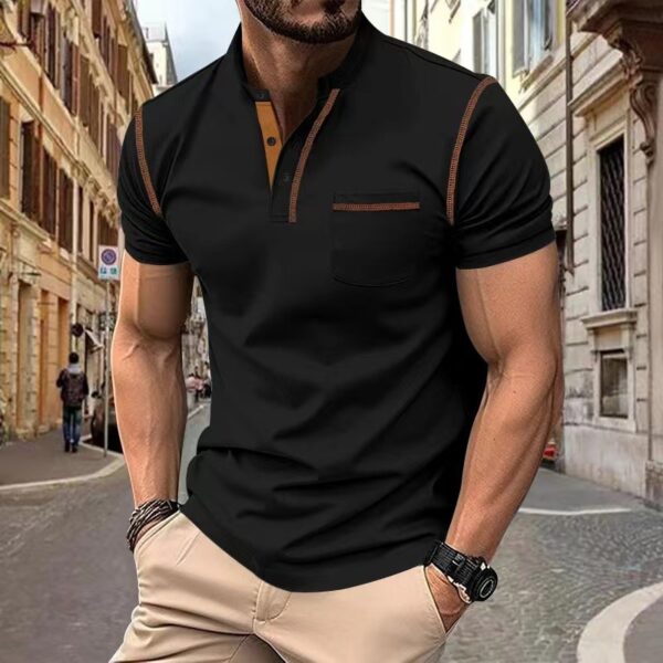 Short-sleeved Polo Shirt Summer Casual Quick-dry Tops Men Clothing - Image 3