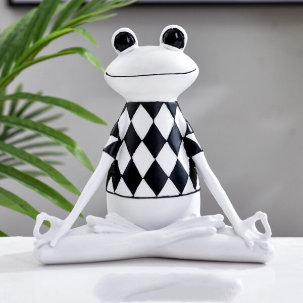 Yoga Frog Figurines Meditation Animal Ornaments Resin Statue Living Room Bedroom Interior Decor Office Home Decoration - Image 5