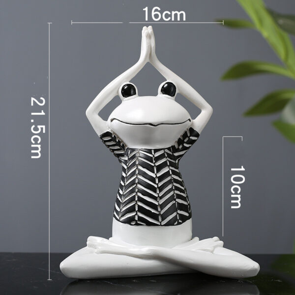 Yoga Frog Figurines Meditation Animal Ornaments Resin Statue Living Room Bedroom Interior Decor Office Home Decoration - Image 7
