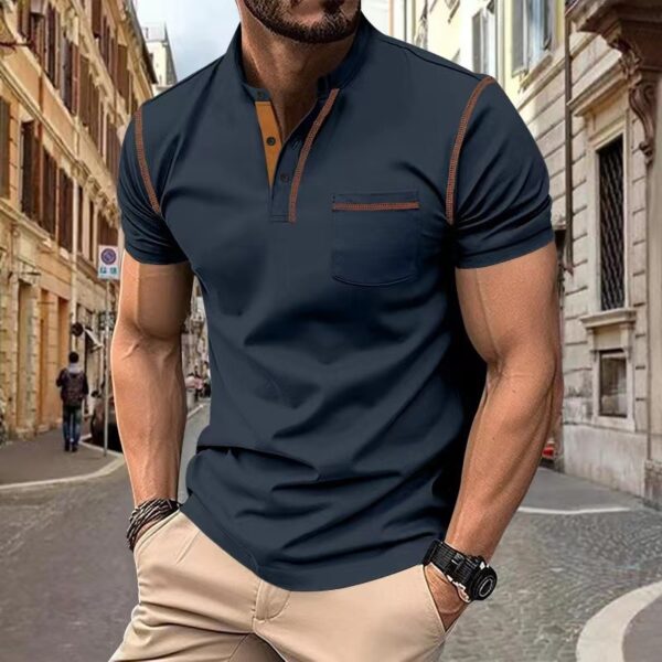 Short-sleeved Polo Shirt Summer Casual Quick-dry Tops Men Clothing - Image 5